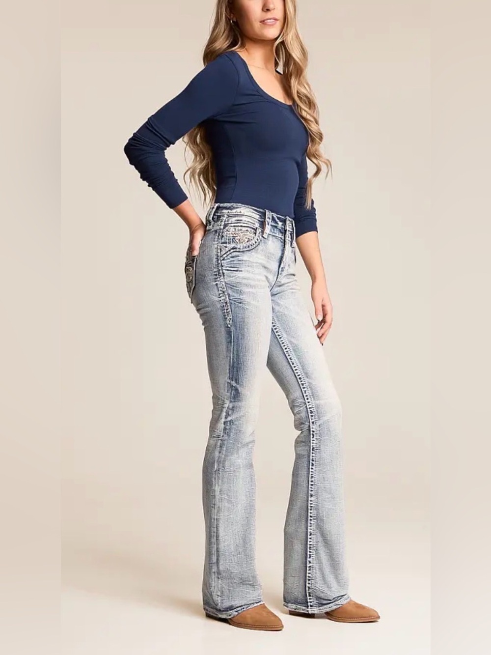 Rock Revival Siana High Rise Boot Stretch Jean 32x32